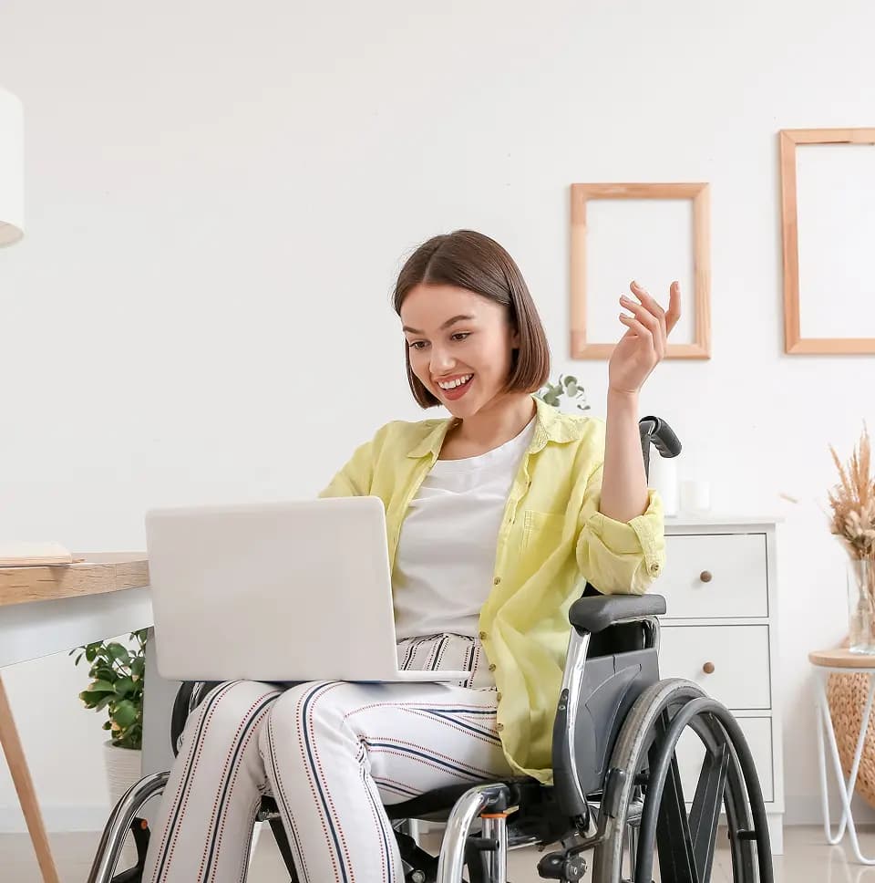 Patient reviewing requirements at home